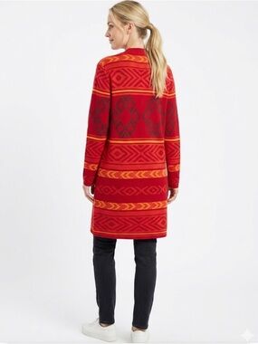 Coline Red Pop Southwest Style Sweater - Size L/XL
